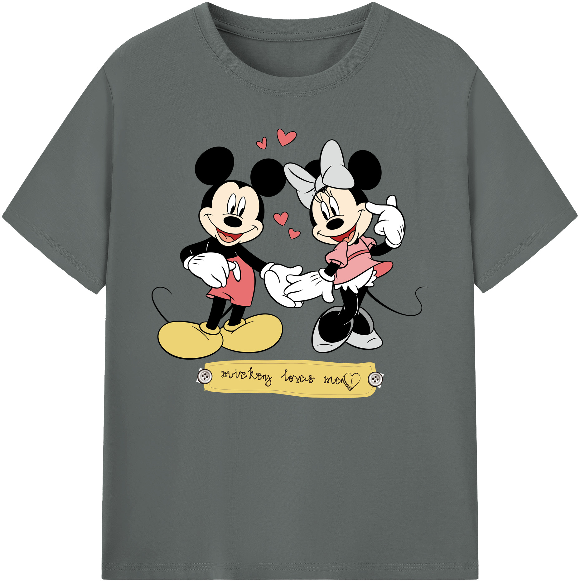 ミッキーマウス Mickey Mouse 綿100％ メンズ半袖Tシャツ｜肌触りやわらか＆通気性